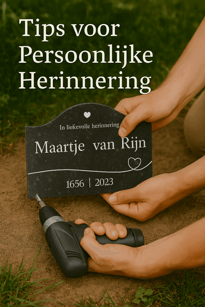 gedenkplaat plaatsen
