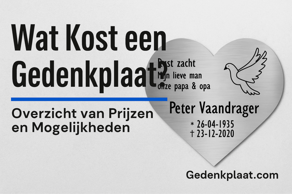 gedenkplaat kosten
