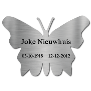 Gedenkplaat vlinder