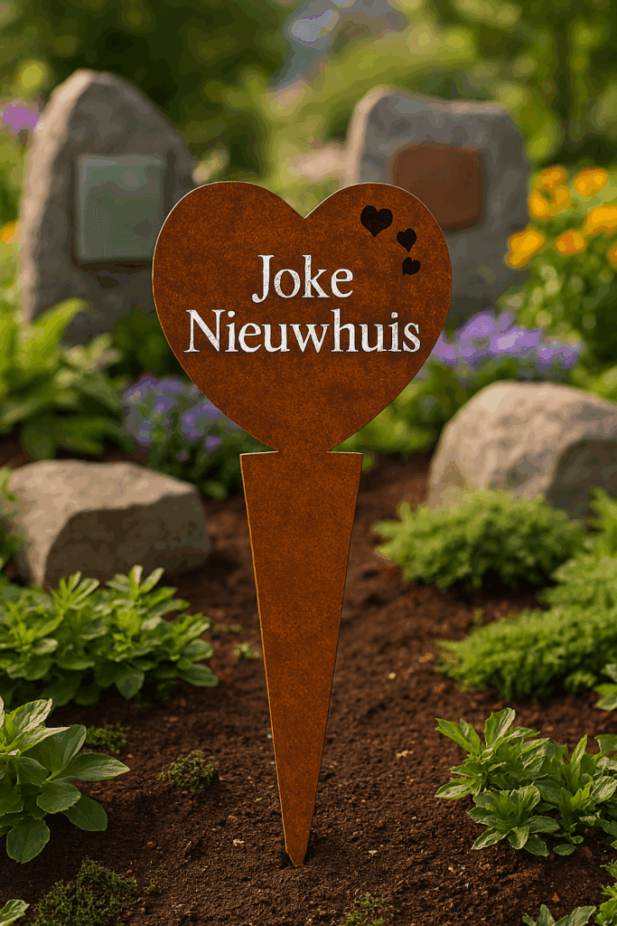 cortenstaal thema gedenkplaten