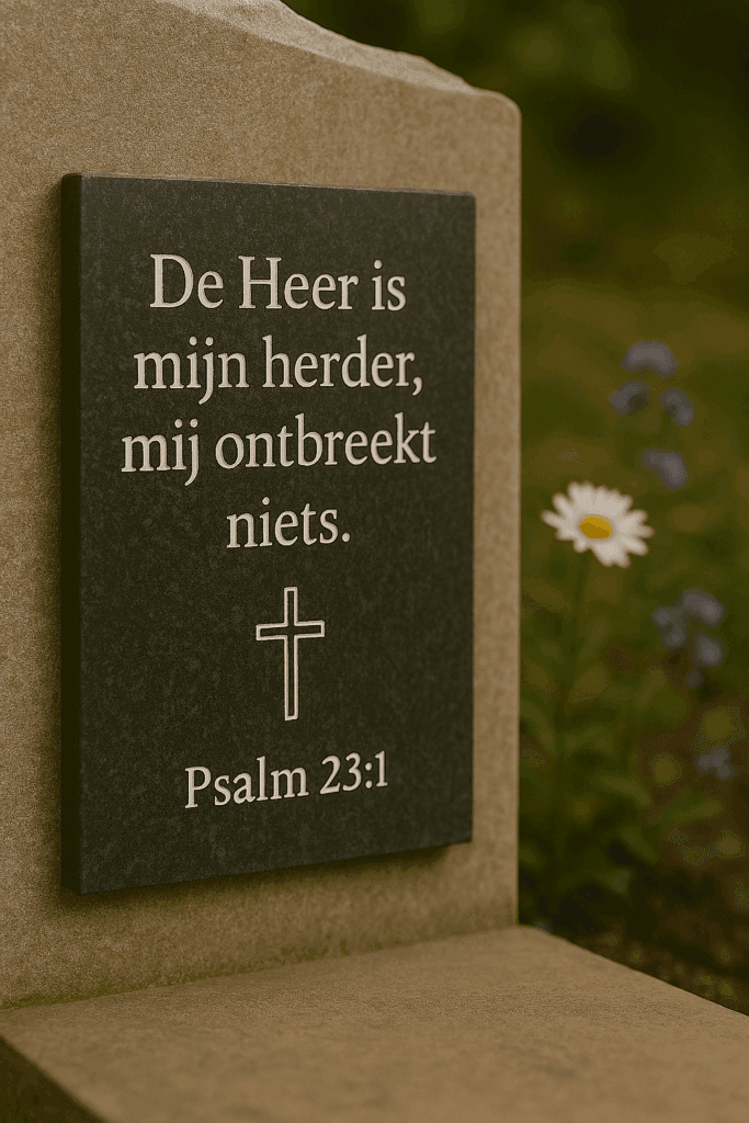 bijbeltekst gedenkplaat