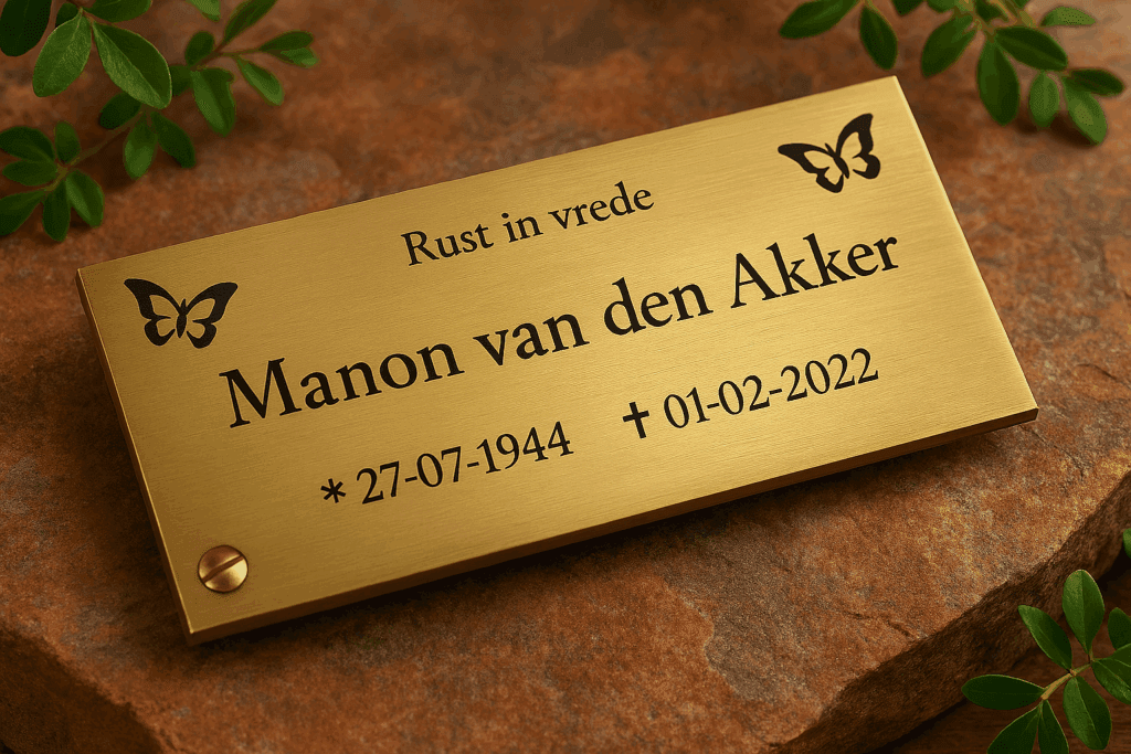 messing gedenkplaten