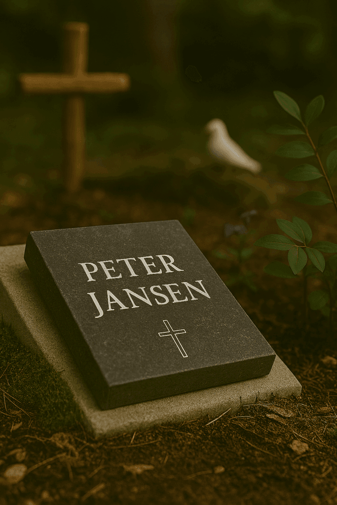 gedenkplaat natuurbegraafplaats